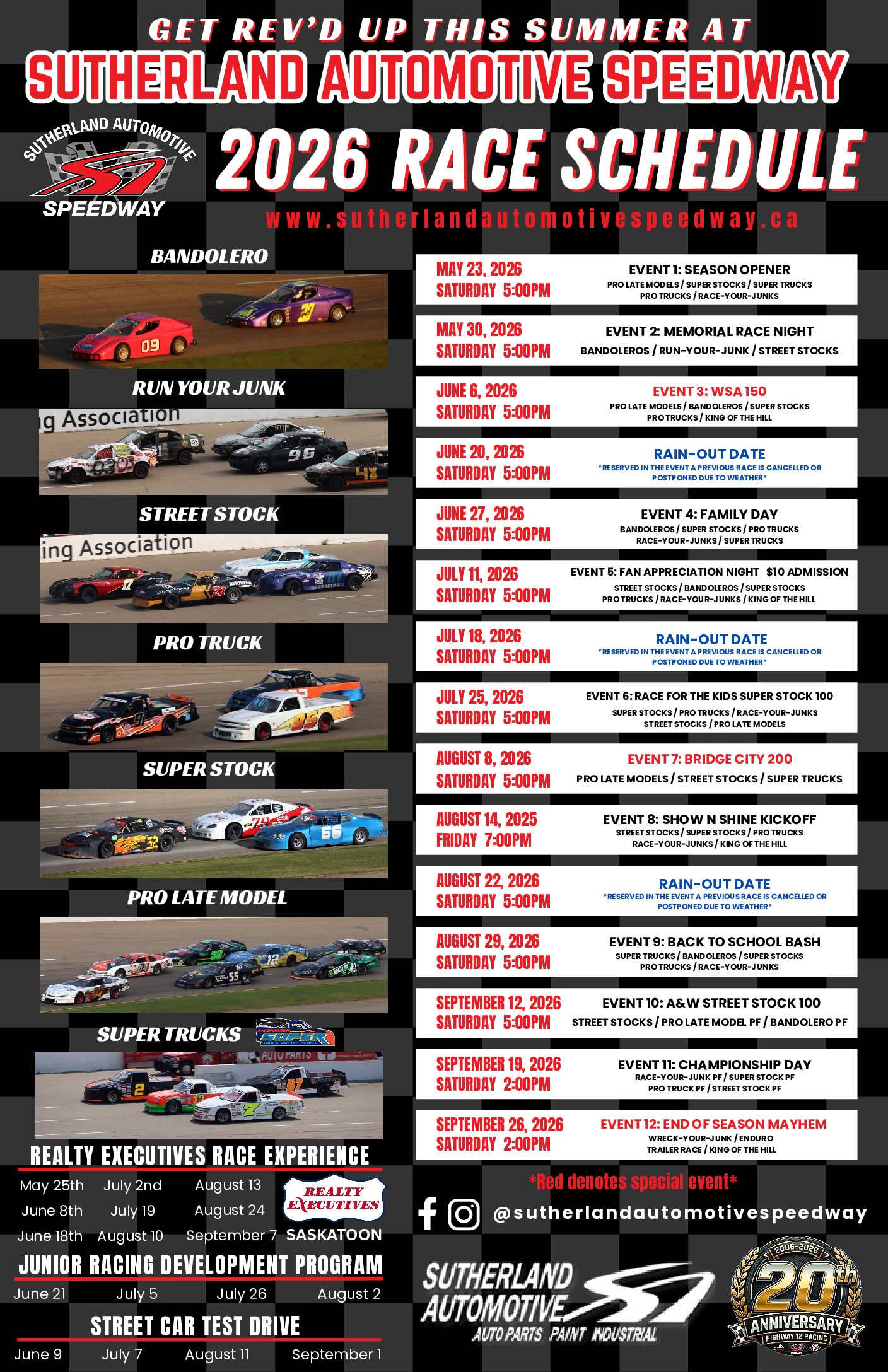2026 Racing Schedule